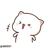 ๐น cat, cute, kawaii, happy, cartoon, sticker telegram sticker