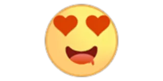 😍 emoji, love, heart eyes, affection, face, expression, yellow telegram sticker