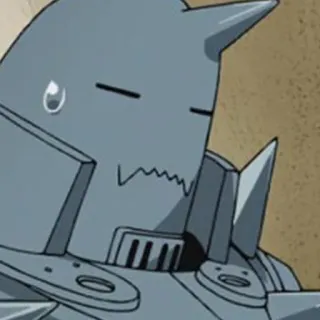😪 Alphonse Elric Fullmetal Alchemist อนิเมะ, ชุดเกราะ, เศร้า, เหนื่อย, มังงะ, แขนกลคนแปรธาตุ telegram sticker