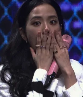 😮 Jisoo kpop, jisoo, blackpink, penyanyi, idola, perempuan, terkejut, kaget whatsapp sticker