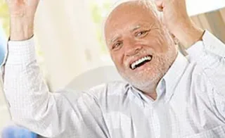 😂 Hide the Pain Harold meme, internet meme, funny, stock photo, Harold telegram sticker