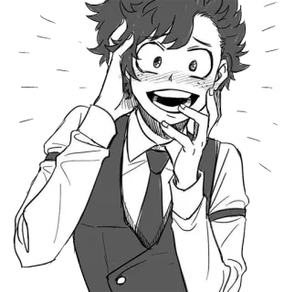 😚 Izuku Midoriya My Hero Academia Anime, Manga, Personaje, Fanart, My Hero Academia, Izuku Midoriya telegram sticker