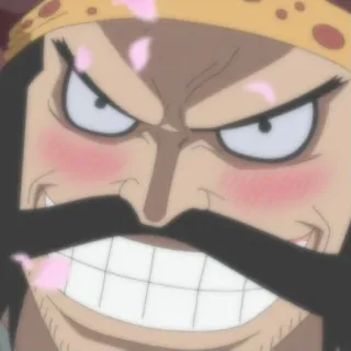 😁 Gol D. Roger One Piece Anime, One Piece, Gol D. Roger, Personnage, Fanart, Sticker telegram sticker