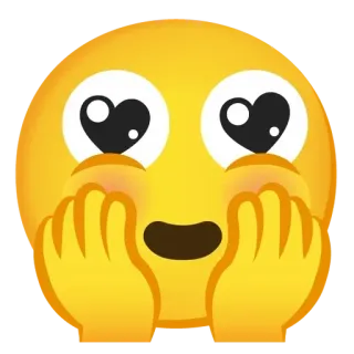 😍 Biểu tượng cảm xúc, Tình yêu, Dễ thương, Vàng telegram sticker