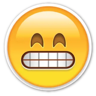 😁 Emoji, Smorfia, Faccia, Sorriso, Giallo telegram sticker