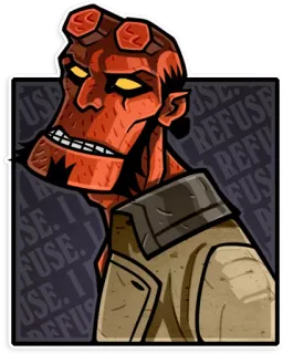 Hellboy telegram stickers