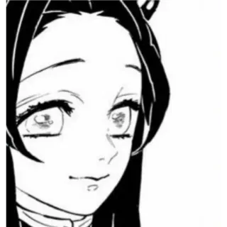 🙂 Kanae Kocho Demon Slayer anime, manga, demon slayer, kanae kocho, character, black and white, portrait telegram sticker