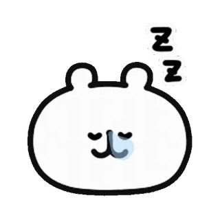 💨 zzz śpiący, spiący, słodki, kreskówka, zwierzę, niedźwiedź, zmęczony telegram sticker