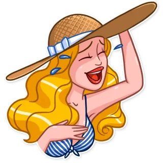 Blondie Vacation telegram stickers