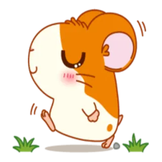 🚶 chuột hamster, dễ thương, động vật, hoạt hình, đi bộ, thú cưng telegram sticker