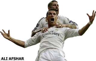 ⚽ Cristiano Ronaldo sepak bola, sepak bola, olahraga, atlet, perayaan telegram sticker