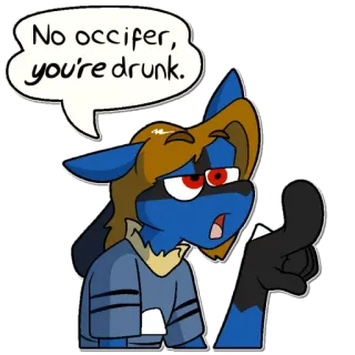 🍸 No occifer, you're drunk. Dibujo animado, Perro, Diálogo, Divertido, Alcohol telegram sticker