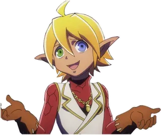 👐 Aura Bella Fiora Overlord anime, manga, Aura Bella Fiora, Overlord, elf, heterochromia telegram sticker