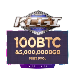 🔆 100BTC &5,000,000BGB PRIZE POOL คริปโทเคอร์เรนซี, เงินรางวัลรวม, การแข่งขัน, บิตคอยน์, BGB, KCCGI, อีสปอร์ต telegram sticker