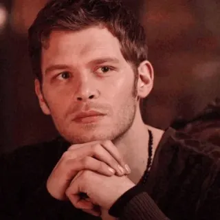 📰 Klaus Mikaelson The Vampire Diaries homme, portrait, série TV, vampire, surnaturel, Joseph Morgan telegram sticker