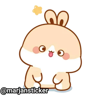 ❤️ @marjansticker милый, кролик, зайчик, животное, каваий, мультфильм telegram sticker