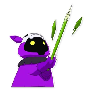 😡 สติกเกอร์, สีม่วง, ตัวละคร, การ์ตูน telegram sticker