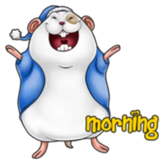 ☀️ morning hamster, morning, animal, cute, cartoon telegram sticker