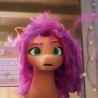 🤡 Sunny Starscout My Little Pony マイリトルポニー, ポニー, アニメ, アニメーション, ピンクの髪, 紫の髪 telegram sticker