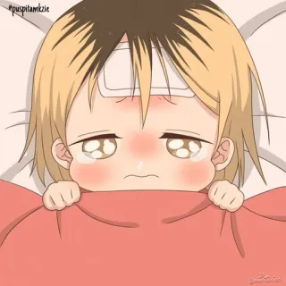 🤒 애니메이션, 슬픈, 아픈, 아기, 우는, 아픈 whatsapp sticker