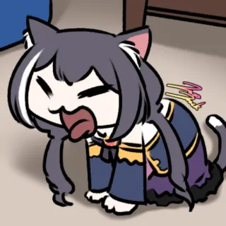 🤢 кот, животное, стикер, милый, мультфильм, кошачий whatsapp sticker