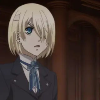 😐 Alois Trancy Black Butler Anime, biondo, occhi azzurri, ragazzo, personaggio telegram sticker