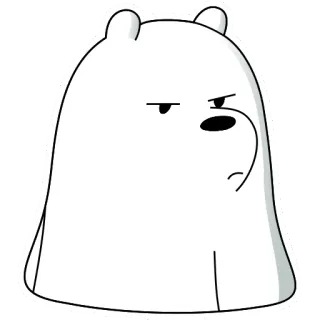 😠 Ice Bear We Bare Bears dibujo animado, oso, oso blanco, oso polar, We Bare Bears telegram sticker