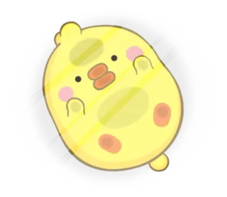 😳 可爱, 鸭子, 卡通, 卡哇伊, 小鸡, 动物 telegram sticker