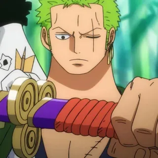 😠 Zoro One Piece Anime, Épéiste, Combattant, Pirate, One Piece, Zoro telegram sticker