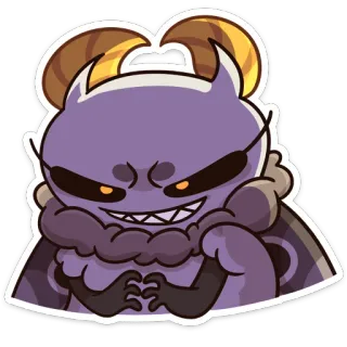 😈 mostro, demone, cartone animato, creatura, viola, corna, malvagio telegram sticker