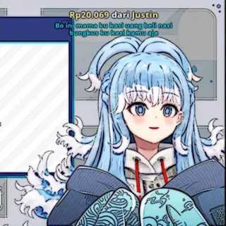 🌊 Rp20.069 dari Justin
Bo ini mama ku kasi uang beli nasi
bungkus ku kasi kamu aja anime, avatar, digital art, kobo kanaeru, vtuber telegram sticker