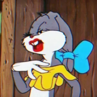 😒 Bugs Bunny Looney Tunes Dessin animé, Lapin, Looney Tunes, Bugs Bunny, Personnage, Drôle, Anthropomorphe telegram sticker