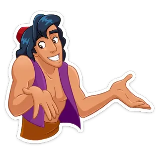 🤷‍♀️ Aladdin การ์ตูน, ดิสนีย์, เวทมนตร์, เจ้าหญิง, อาหรับ telegram sticker