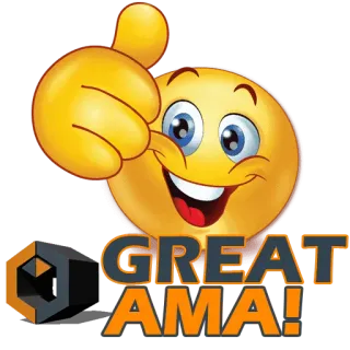 👍 GREAT JOB! Эмодзи, Большой палец вверх, Отличная работа, Позитив, Одобрение, Успех telegram sticker