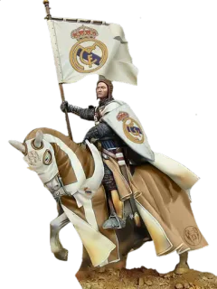 🤴 hiệp sĩ, ngựa, cờ, thời trung cổ, Real Madrid telegram sticker