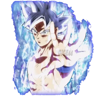✋ Goku Dragon Ball DIGE44 goku, anime, dragon ball, manga, ultrainstinkt, super saiyajin, kämpfer whatsapp sticker