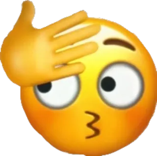 👀 Emoji, Facepalm, Expresión, Reacción, Fracaso, Ups, Error whatsapp sticker