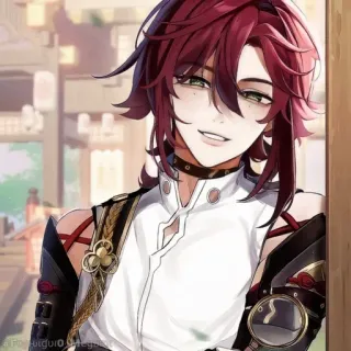 💠 anime, character, smile, male, art whatsapp sticker