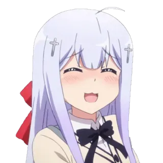 😅 anime, ragazza, carina, felice telegram sticker