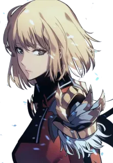 🙄 Anime, weiblich, Soldat, Rüstung whatsapp sticker