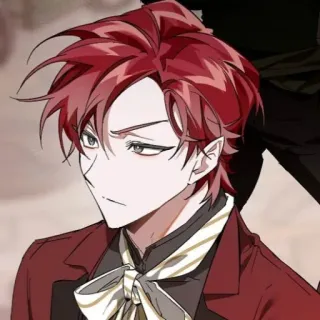🗡 animé, personnage, cheveux roux, elfe whatsapp sticker