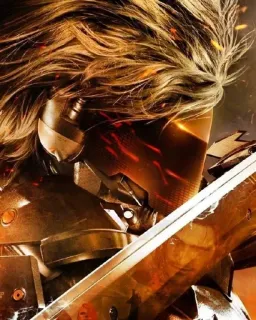 😱 Raiden Metal Gear Rising: Revengeance Cyborg, Katana, Soldato, Videogioco, Azione, Guerriero telegram sticker