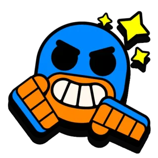 ✨ El Primo Brawl Stars 艾尔普里莫, 荒野乱斗, 摔跤, 生气, 游戏 telegram sticker