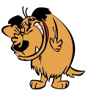 😂 dessin animé, chien, rire, humour whatsapp sticker
