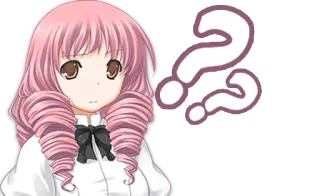 ❓ anime, ponto de interrogação, confusão, desenho animado, mangá, menina telegram sticker
