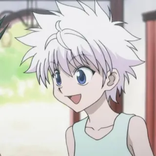 ⚡️ Killua Zoldyck Hunter x Hunter Аниме, Парень, Улыбка, Мультфильм, Киллуа, Hunter x Hunter, Персонаж telegram sticker