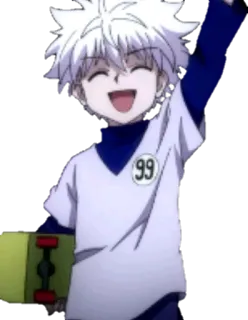 😆 Killua Zoldyck Hunter x Hunter アニメ, キャラクター, キルア, ゾルディック, スケートボード, HUNTER×HUNTER telegram sticker