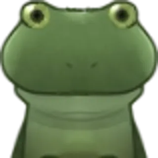 😐 rana, animal, verde, dibujos animados whatsapp sticker