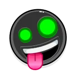 🤪 emoji, face, expression, smiley, digital art, cartoon telegram sticker