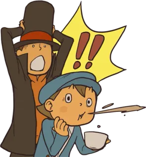 Professor Layton :: @line_stickers telegram stickers